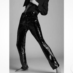 Zara Sequin Black Pants